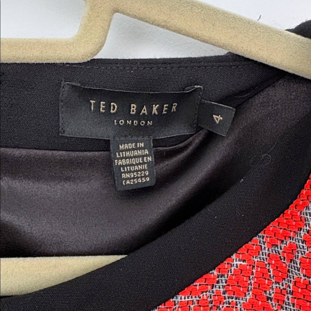 Ted Baker Qiara Tweed Jacquard Pattern Dress Size 4 - Picture 5 of 10